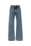 Mm6 Maison Margiela Regular Fit Denim Trousers With Contrast Stitching In Blue