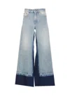 Mm6 Maison Margiela Mm6 By Maison Margiela Contrast Insert Jeans In Light Blue