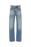 Mm6 Maison Margiela Logo-patch Jeans In Lightblue