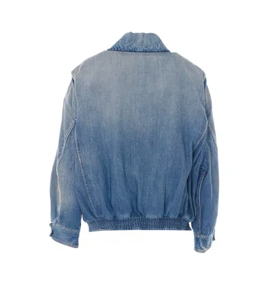 Mm6 Maison Margiela Denim Logo Jacket In Black