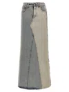 Mm6 Maison Margiela Maxi Denim Skirt In Light Blue