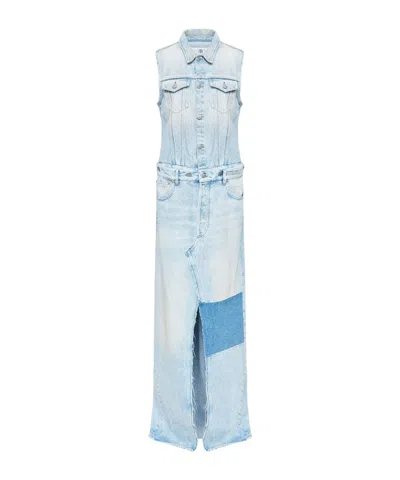 MM6 MAISON MARGIELA MM6 MAISON MARGIELA SLEEVELESS DENIM MAXI DRESS