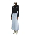 Mm6 Maison Margiela Denim Maxi Skirt In Black
