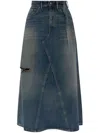 Mm6 Maison Margiela Distressed Effect Skirt In Clear Blue