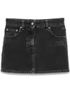 Mm6 Maison Margiela Denim Mini Skirt In Black