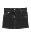 Mm6 Maison Margiela Denim Mini Skirt In Black