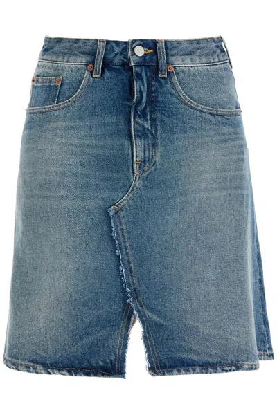 Mm6 Maison Margiela Denim Mini Skirt In Blue