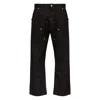 Mm6 Maison Margiela Black Jeans With Multi-pocket Design And Silver Rivets In Black