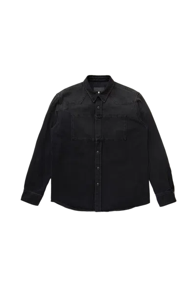 Mm6 Maison Margiela Denim Shirt With Square Box Black In Multi