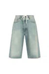 Mm6 Maison Margiela Mm6 By Maison Margiela Blue Mid-thigh Denim Shorts In Blue