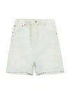 Mm6 Maison Margiela Light Worn-effect Denim Shorts In Blue