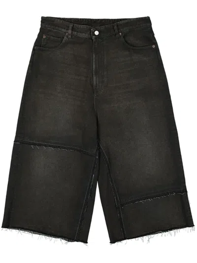 Mm6 Maison Margiela Denim Shorts In Grey