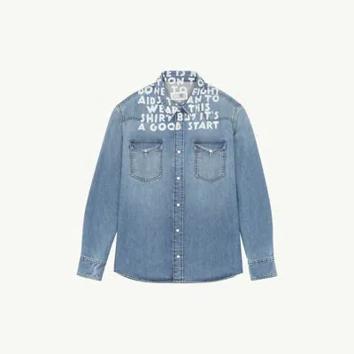 Mm6 Maison Margiela Denim Sida Shirt In Blue