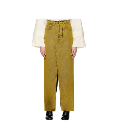 MM6 MAISON MARGIELA MM6 MAISON MARGIELA STRAIGHT HEM DENIM MAXI SKIRT