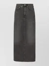 Mm6 Maison Margiela Denim Skirt With Belt Loops And Pockets In Black