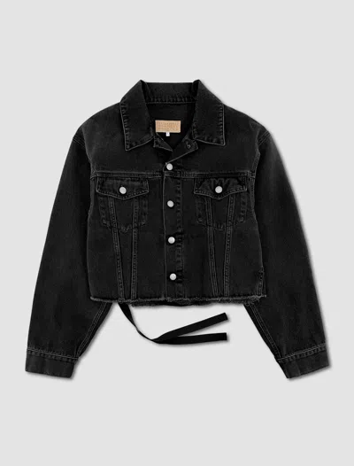 Mm6 Maison Margiela Denim Sports Jacket In Nero | ModeSens
