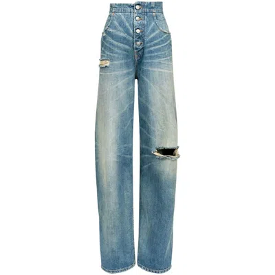 Mm6 Maison Margiela Denim Straight-leg Jeans In Blue
