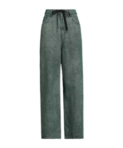 Mm6 Maison Margiela Denim Trousers In Green