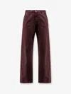 Mm6 Maison Margiela Logo Patch Straight-leg Pants In Purple