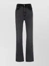 MM6 MAISON MARGIELA DENIM TROUSERS WITH BELT LOOPS AND CONTRAST PATCH