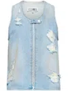 Mm6 Maison Margiela Denim Zipped Vest