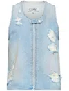 Mm6 Maison Margiela Denim Zipped Vest