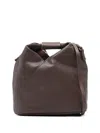 Mm6 Maison Margiela Diagonal-seam Shoulder Bag In Brown