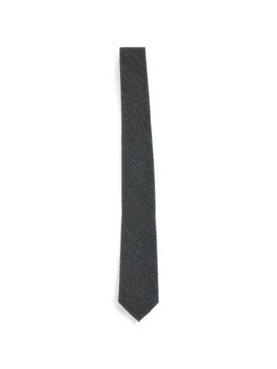 Mm6 Maison Margiela Striped Wool Blend Tie In Gray