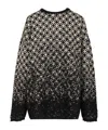 Mm6 Maison Margiela Checkered Pattern Crew Neck Knitwear In Multi