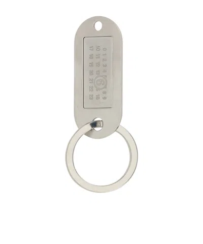 Mm6 Maison Margiela Digital Keychain In White