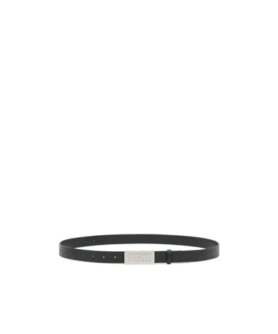 Mm6 Maison Margiela Digital Logo Belt In Black