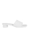 Mm6 Maison Margiela Mm6 By Maison Margiela Numeric Engraved Sandal With Cylindrical Heel In White