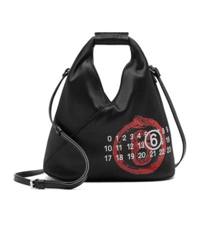Mm6 Maison Margiela Digital Shoulder Bag In Black