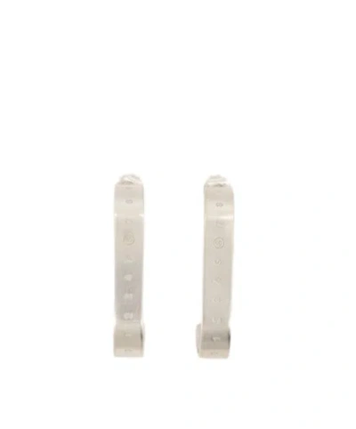 Mm6 Maison Margiela Digitally Engraved Earrings In Yellow