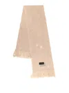 Mm6 Maison Margiela Wool Blend Scarf With Distressed Effect In Neutral