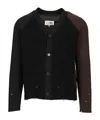 Mm6 Maison Margiela Colorblock Cardigan Color Block In Black