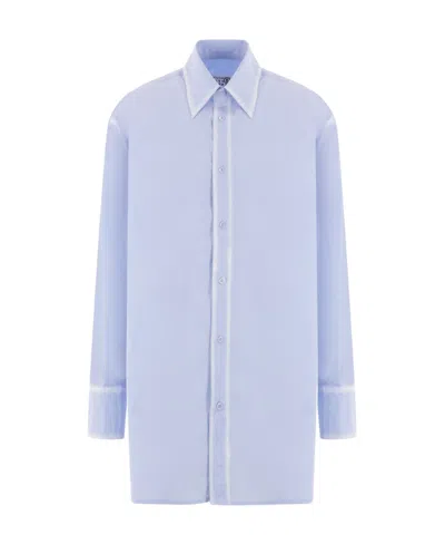 Mm6 Maison Margiela Distressed Cotton Shirt In Purple