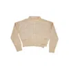 Mm6 Maison Margiela Distressed Cotton Sweater Kids In Beige
