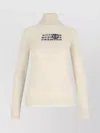 Mm6 Maison Margiela Distressed Turtleneck Sweater With Numeric Signature