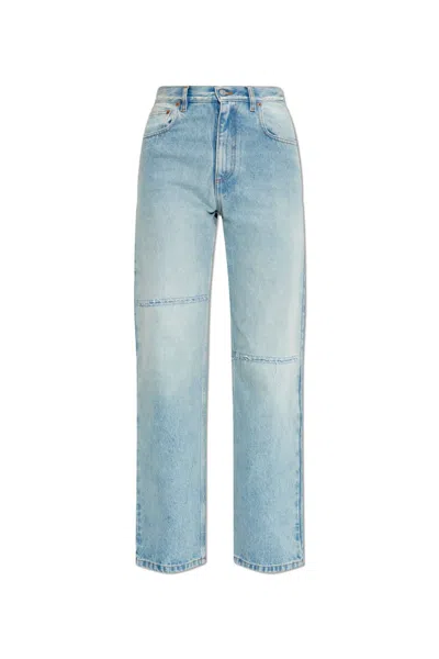 Mm6 Maison Margiela Distressed Denim Jeans In Light Blue