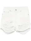 Mm6 Maison Margiela Distressed Denim Shorts In White