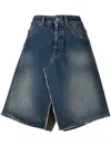Mm6 Maison Margiela A-line Denim Skirt In Blue