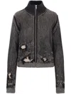 Mm6 Maison Margiela Distressed Effect Cardigan In Black