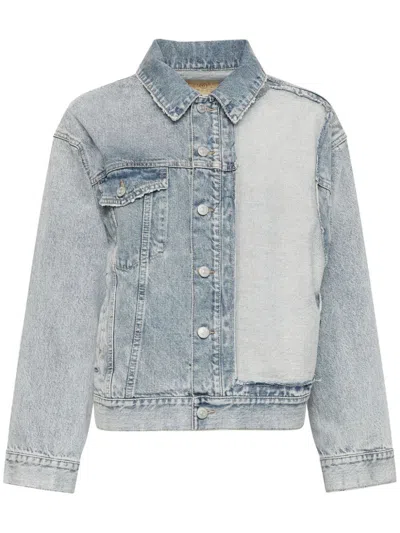 Mm6 Maison Margiela Washed Denim Jacket In Blue