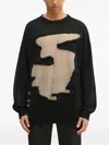 Mm6 Maison Margiela Distressed-effect Sweater In Black