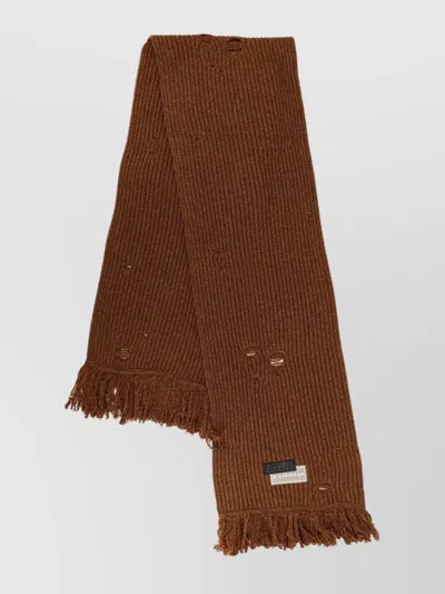 MM6 MAISON MARGIELA DISTRESSED EFFECT WOOL BLEND SCARF