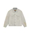 Mm6 Maison Margiela Distressed-finish Denim Jacket In White
