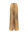 Mm6 Maison Margiela Distressed-finish Flared Trousers In Nude