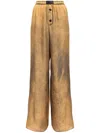 Mm6 Maison Margiela Distressed-finish Flared Trousers In Yellow