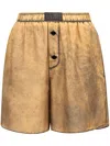 Mm6 Maison Margiela Elastic Waist Shorts In 中性色